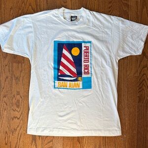 Vintage Screen Stars Souvenir San Juan Puerto Rico Graphic Tee Shirt Unisex